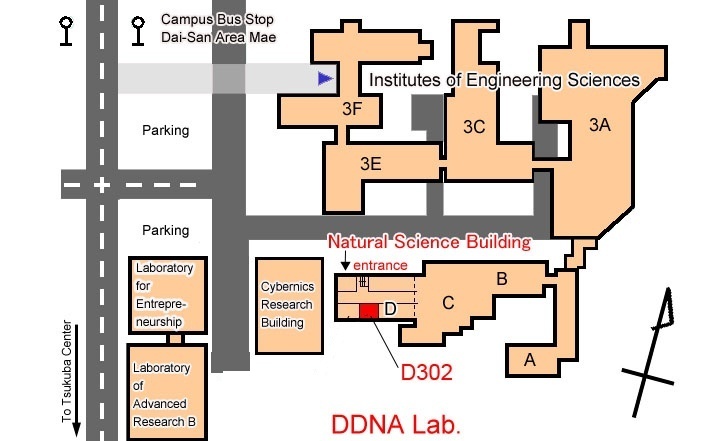 Map showing the route to Natural Science Building D302